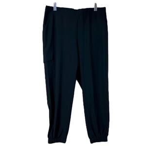 Dressbarn Black Athletic Pants Elastic Waist Relaxed Joggers Women’s Size XL